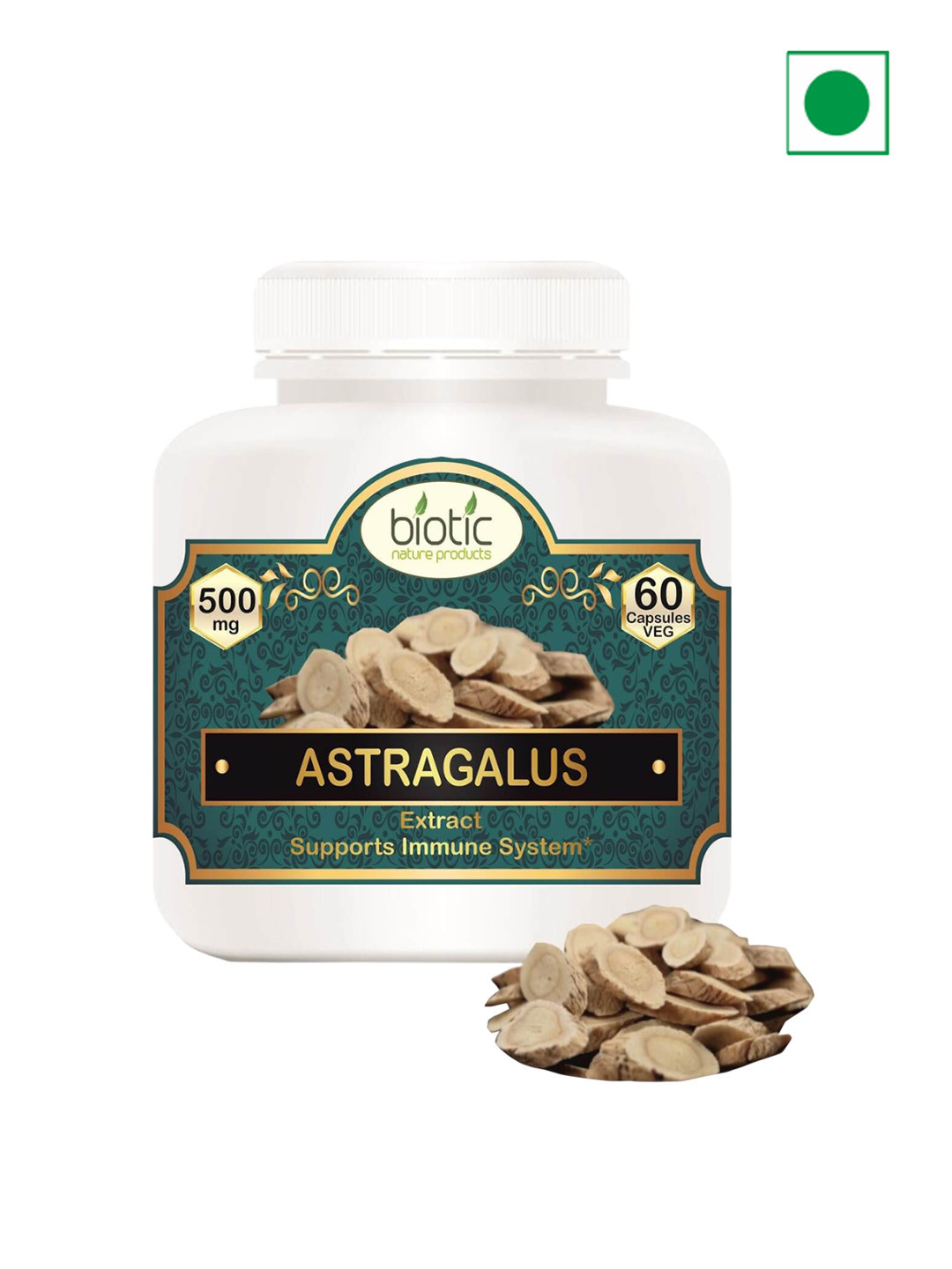 Biotic Natural Astragalus Capsules - 60 Capsules