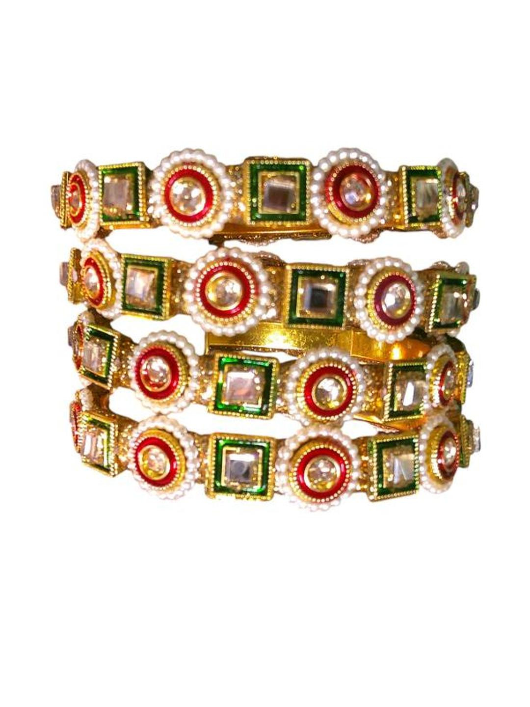 Glamorous Stone-Studded  Bangles