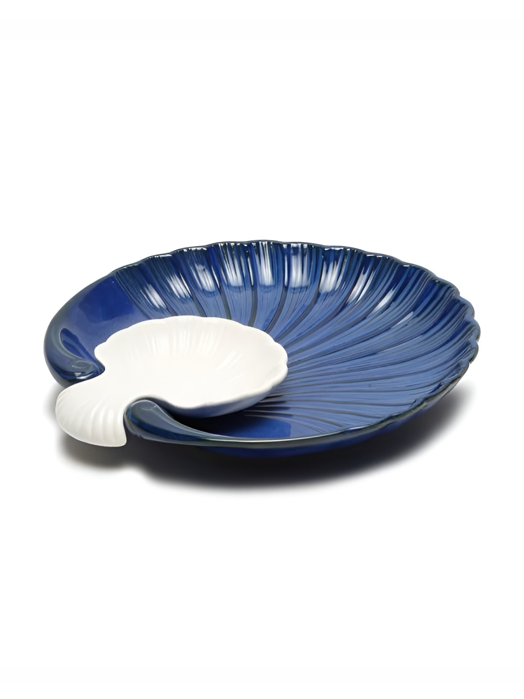 Edencart Blue Ceramic Food Platter