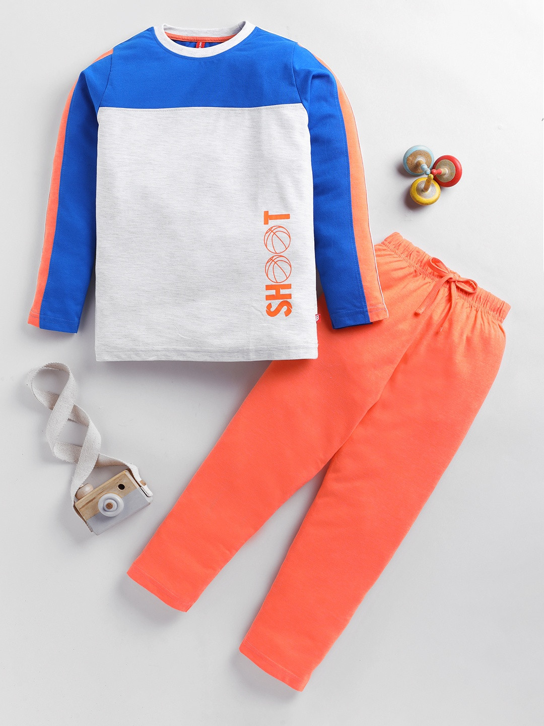 Here&Now X Game Begins Boys Printed T-shirt & Trousers