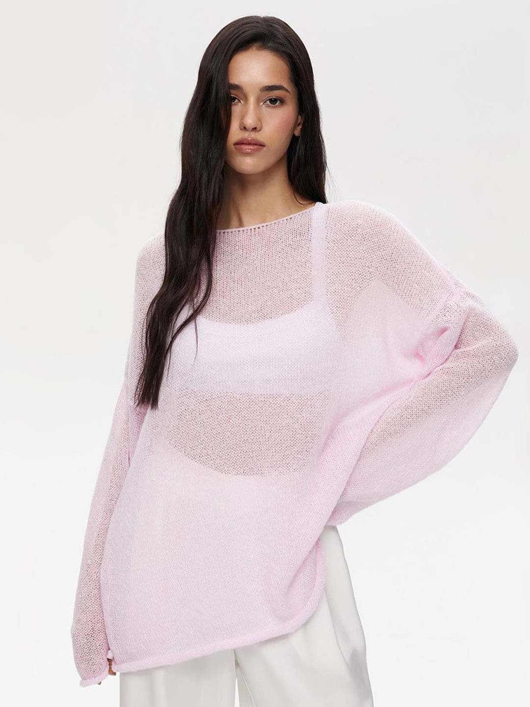 all about you women pink sweater