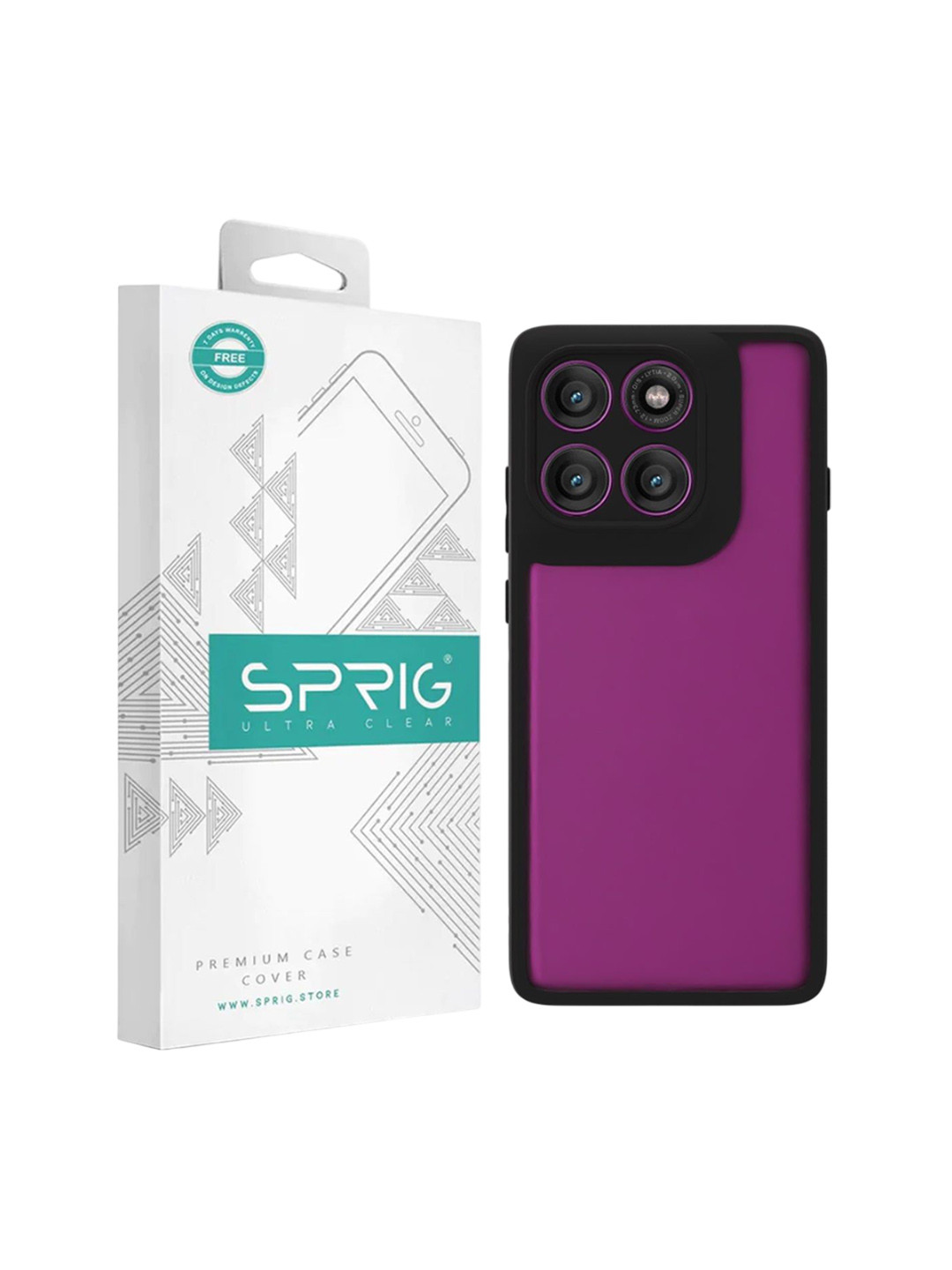 SPRIG Moto Edge 60 Pro Matte Black Transparent Back Cover