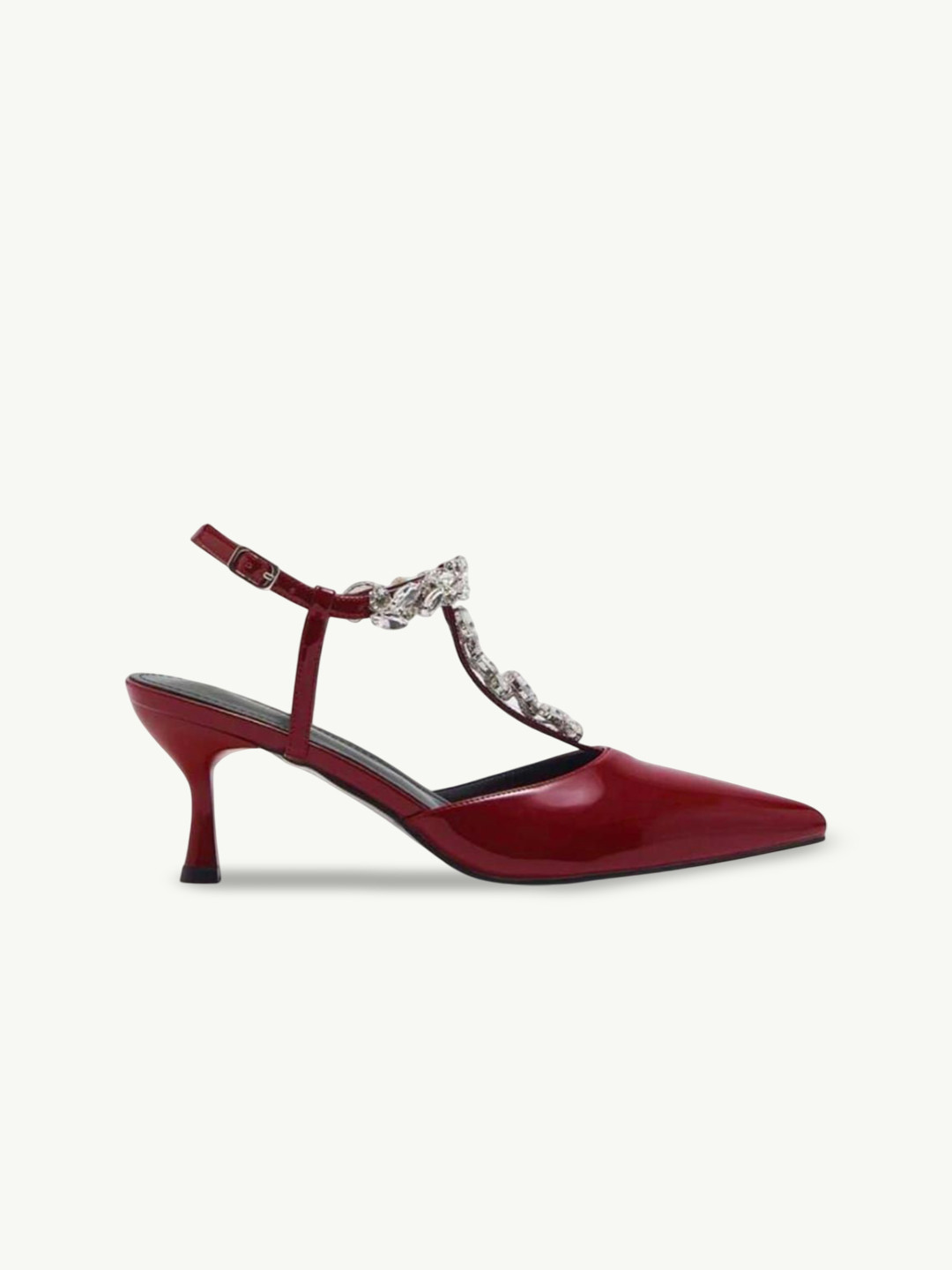 LUXY SHOE Women Embellished Pointed Toe Kitten Heel Pumps