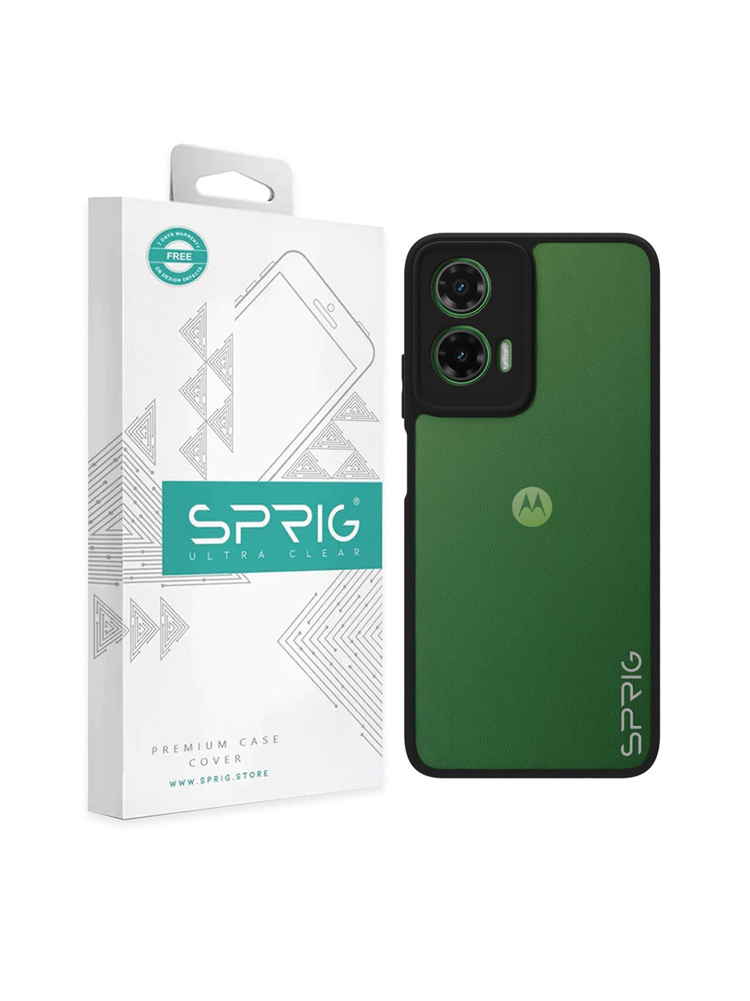SPRIG Moto G35 Matte Black Transparent Back Cover