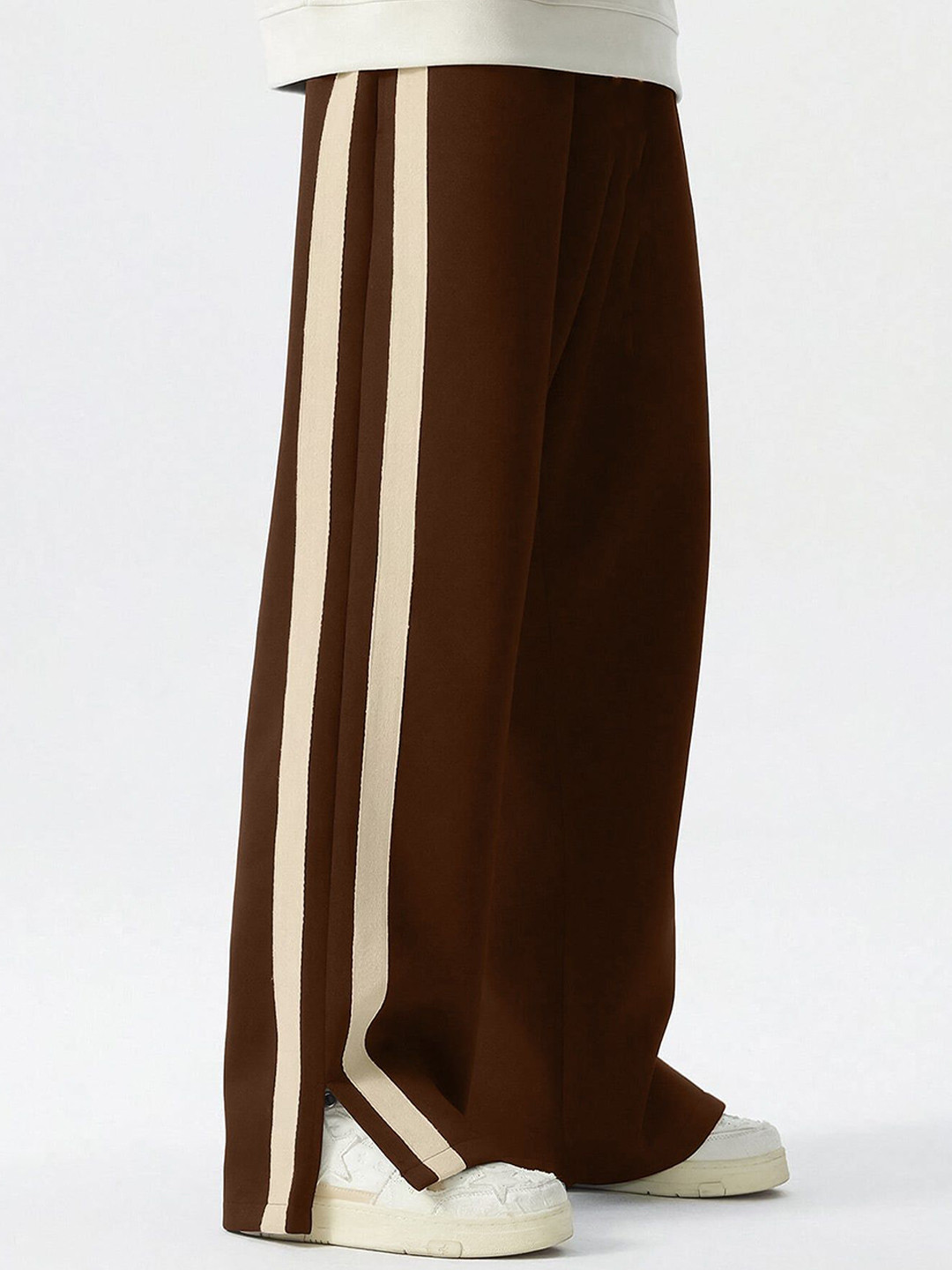 Maniac Men Colorblocked Side Tap Cotton Baggy-Fit Track Pants