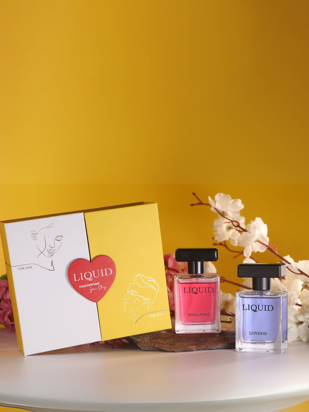Liquid Perfumes Set Of 2 Singapore & London Long Lasting Eau de Parfum - 50 ml Each