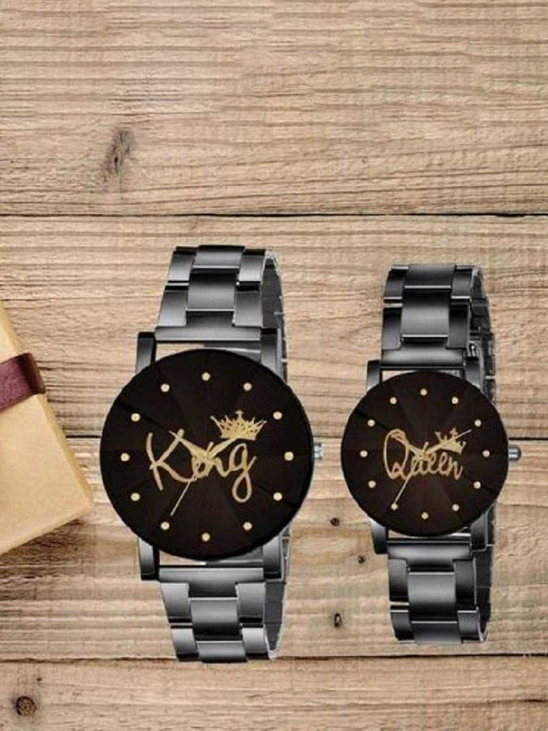 Skylark Unisex Pack of 2 Dial & Stainless Steel Bracelet Style Analogue Watch Kinqueen54