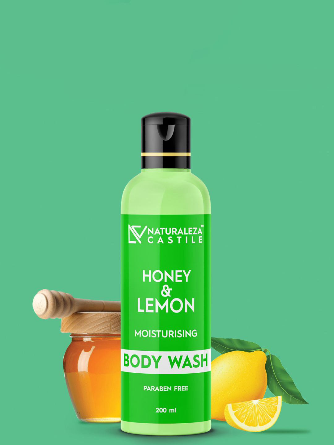 NATURALEZA CASTILE Honey & Lemon Moisturizing Body Wash - 200 ml