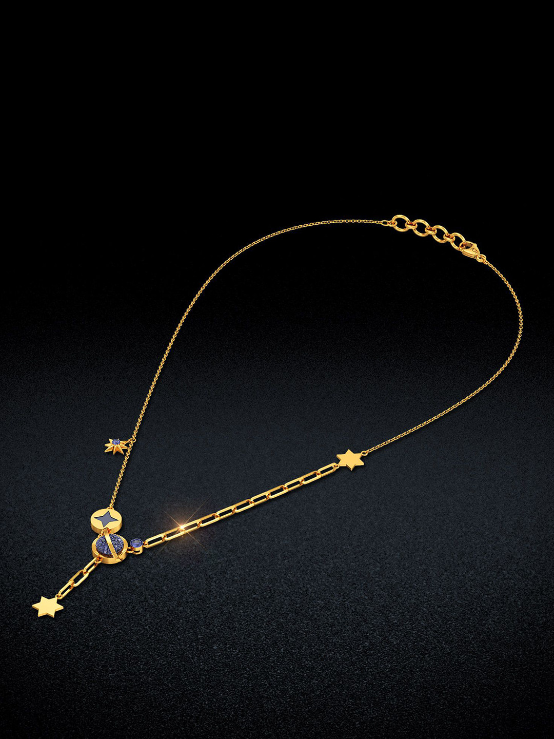 Joyalukkas Women 22KT Radiant Blue Starlight Necklace Gold