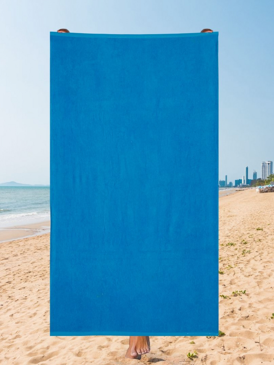 Creeva Blue 500 GSM Cotton Beach Towel