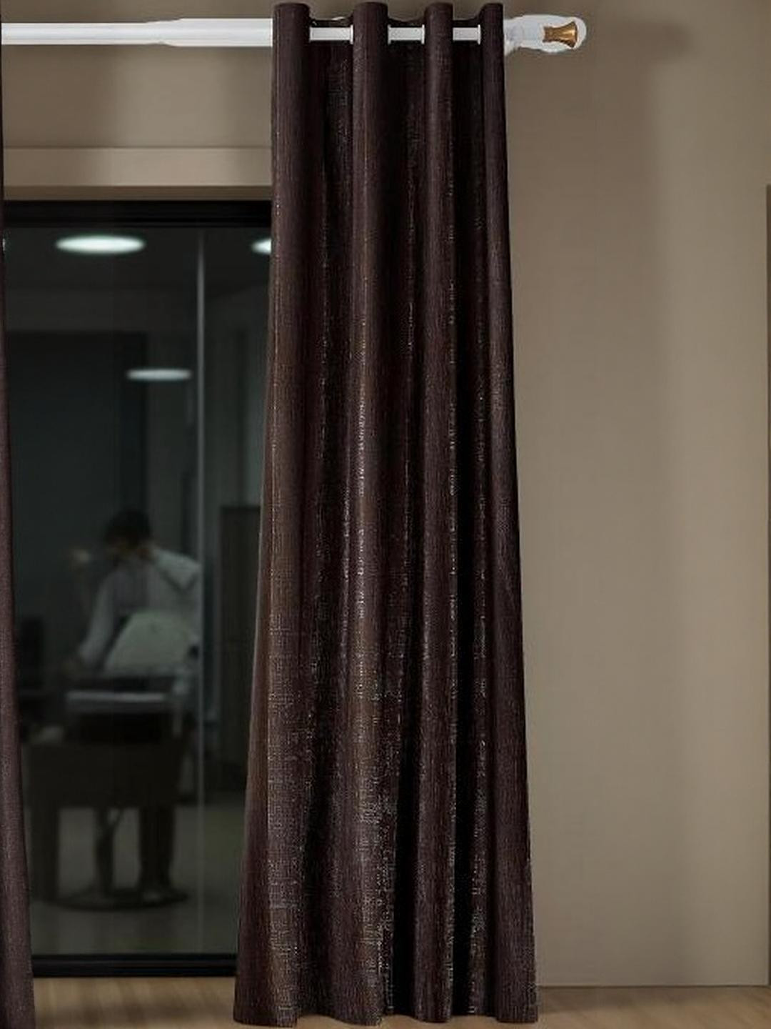 IVAZA Coffee Brown Room Darkening Curtain