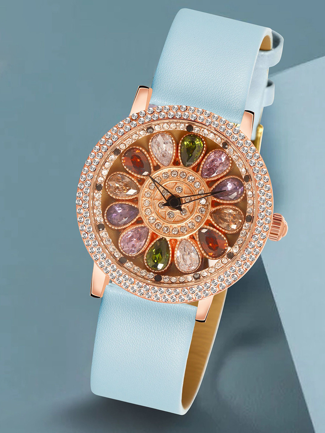 IIK COLLECTION Women Round Dial & Leather Straps Analogue Watch IIK-3229W