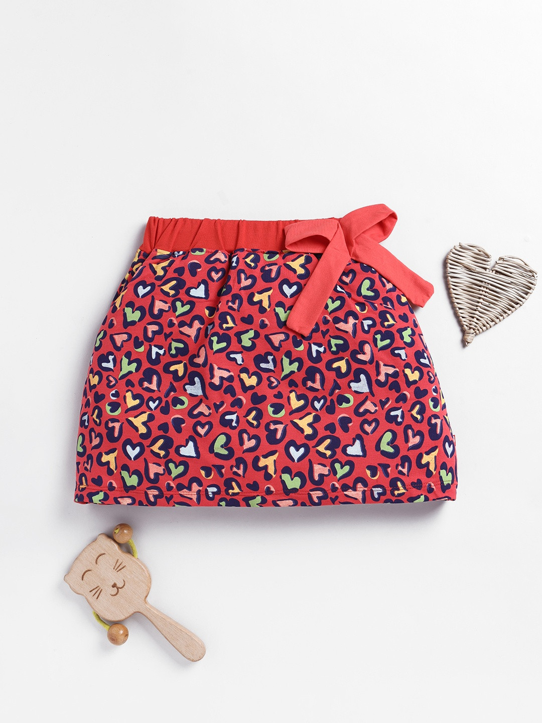 Here&Now X Game Begins Girls Conversational Printed A-Line Mini Skirt