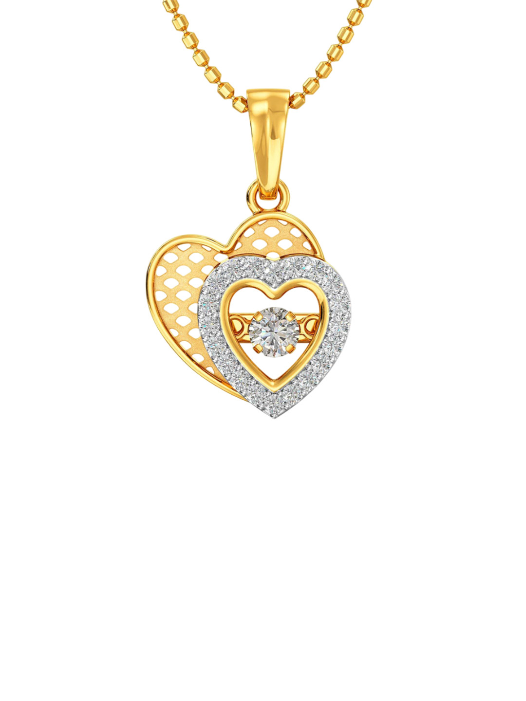Joyalukkas Aesthetic Heart Gold Necklace