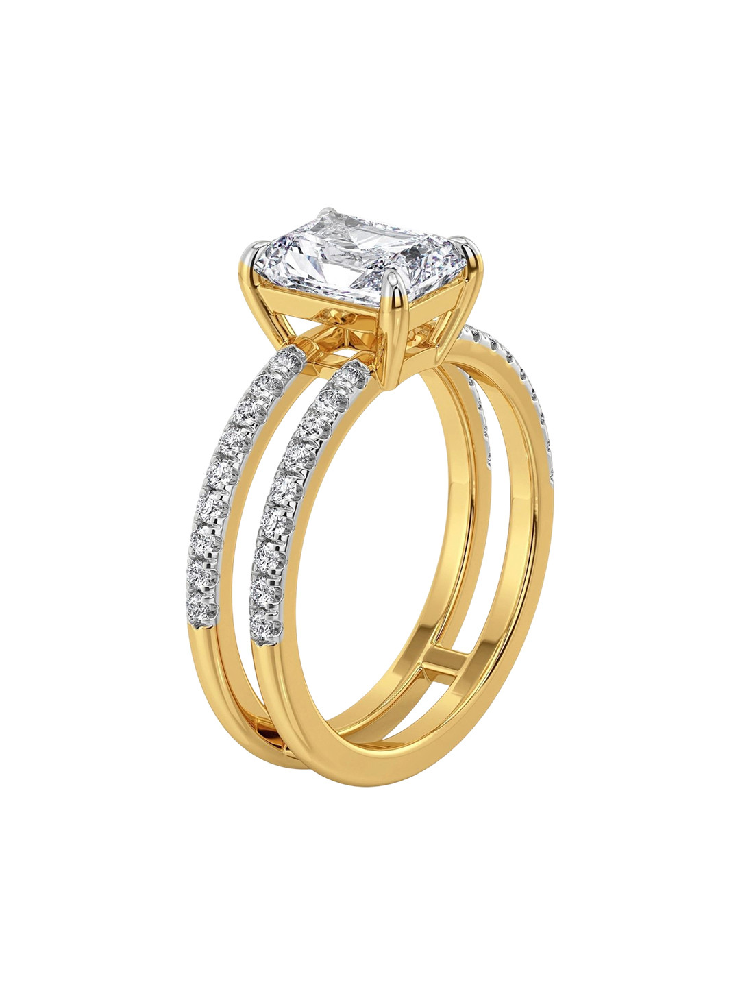 Emori 18KT Terisa Radiant Lab Ring Diamond