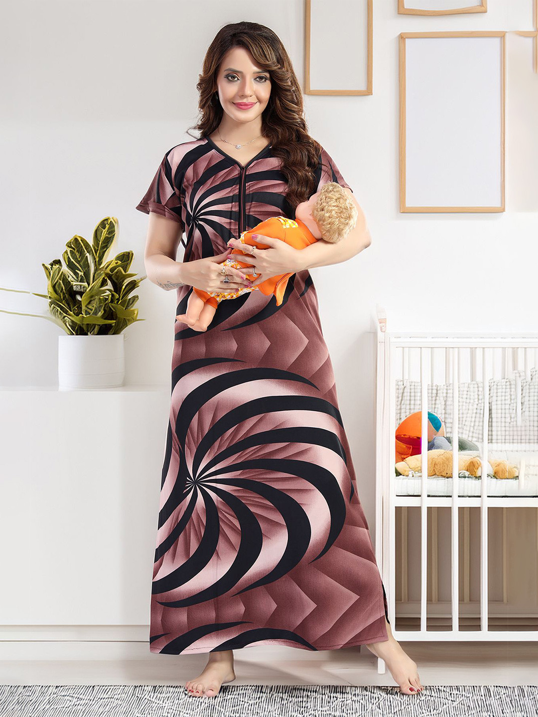 BDE Printed Maxi Nightdress