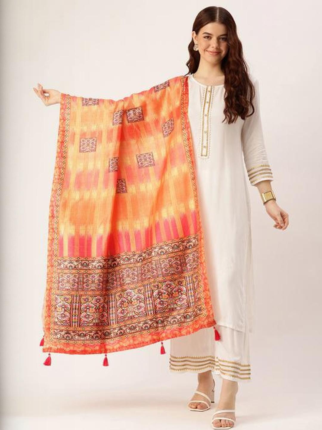 HAYA Women Cotton Printed Dupatta
