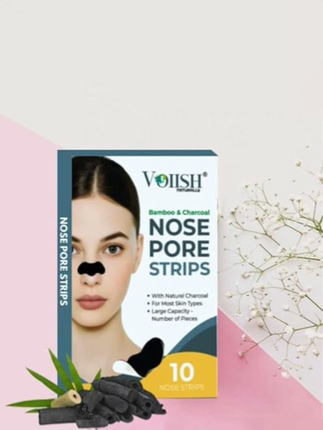 Voiish Charcoal Nose Pore Strips- 10 Strips