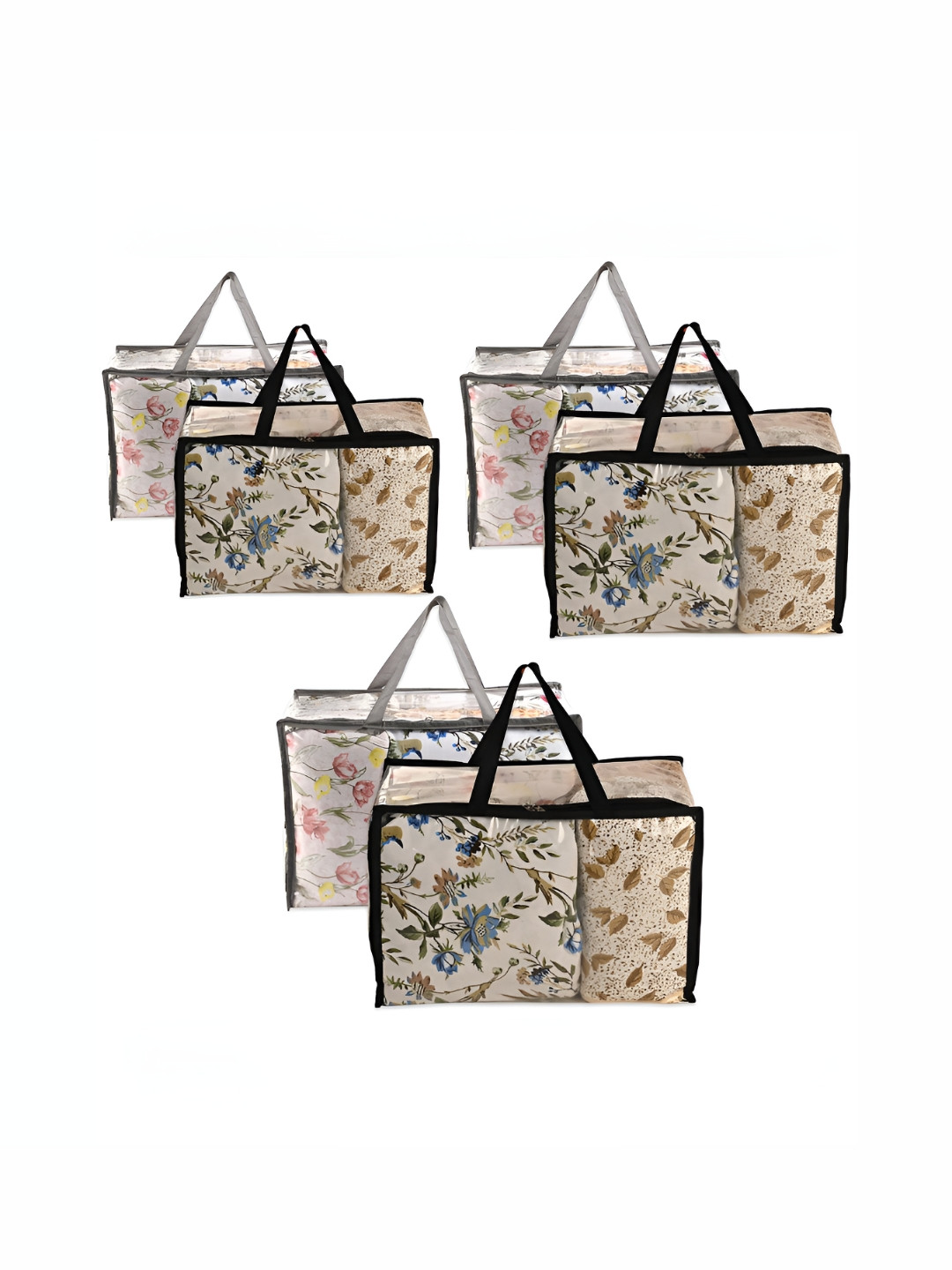 Aura Transparent 6 Pieces Reusable Storage Bags