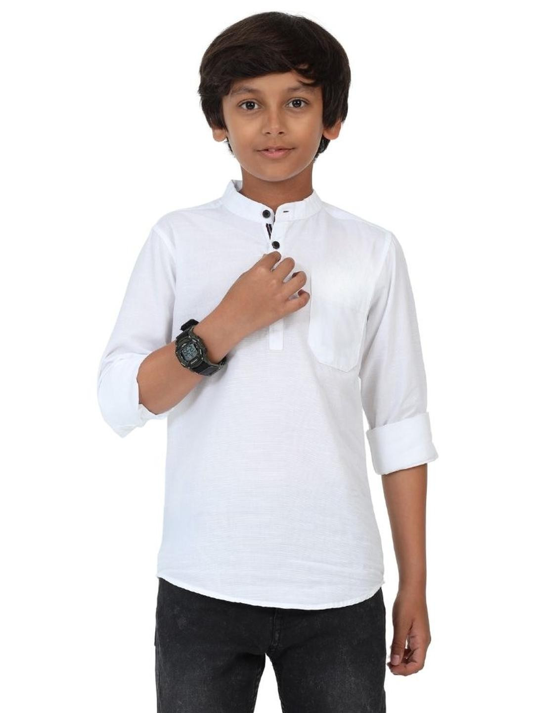 Rocket Science Boys White Kurtas