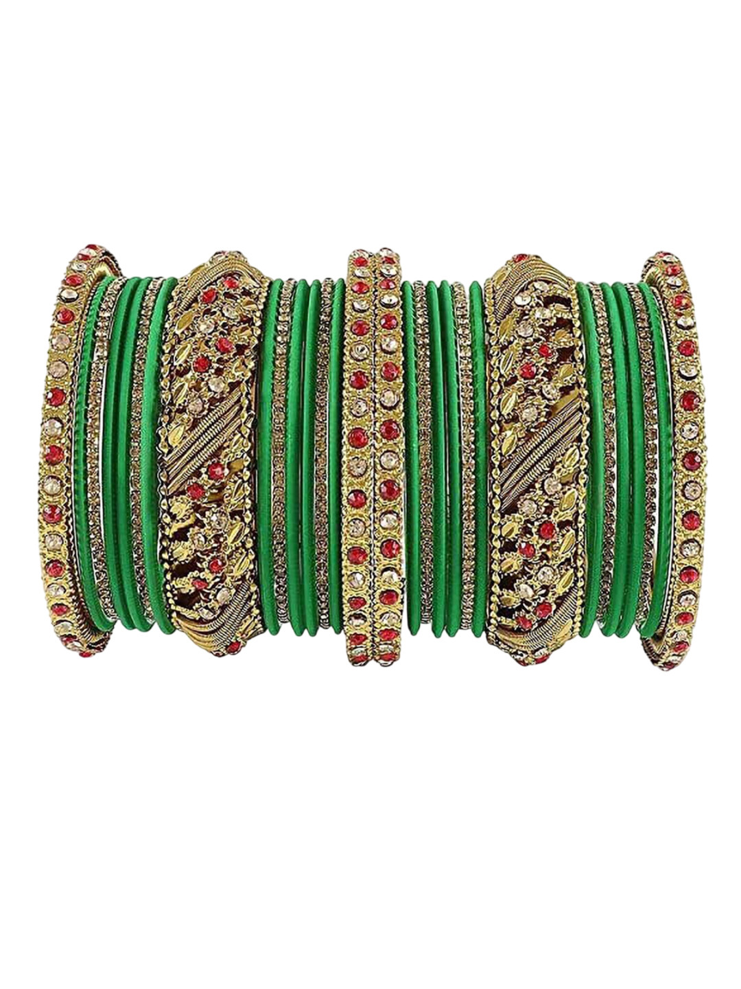 trylo fashion Set Of 21 Stone Studded Bangle