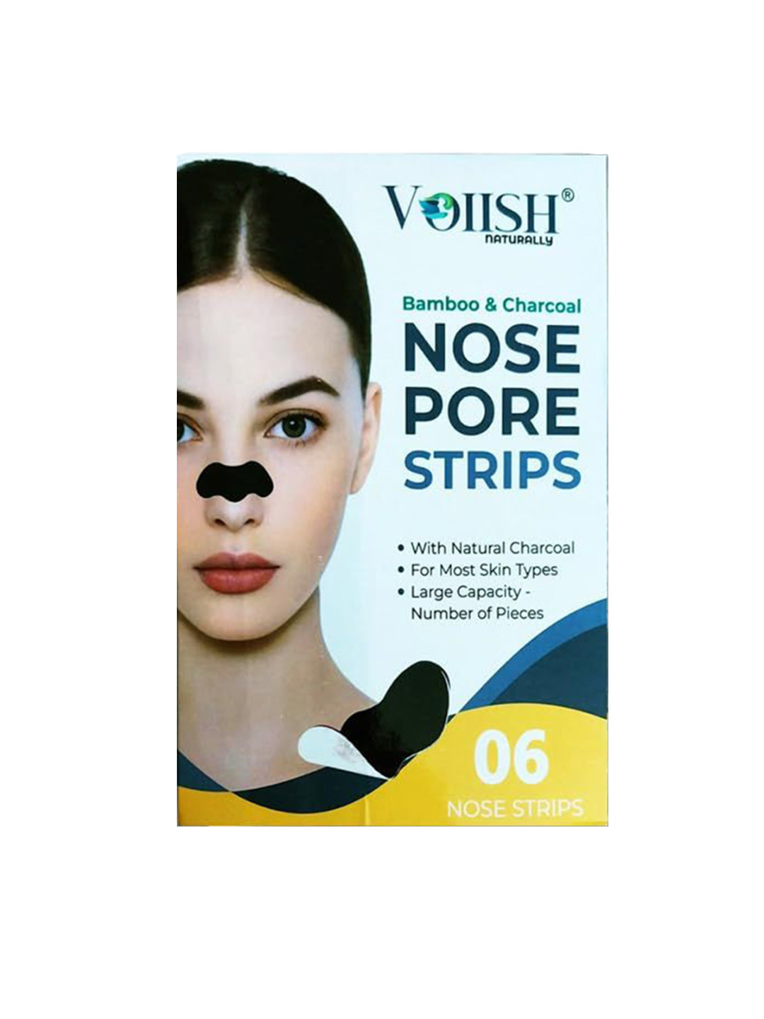 Voiish Bamboo & Charcoal Nose Pore Strips- 6 Strips