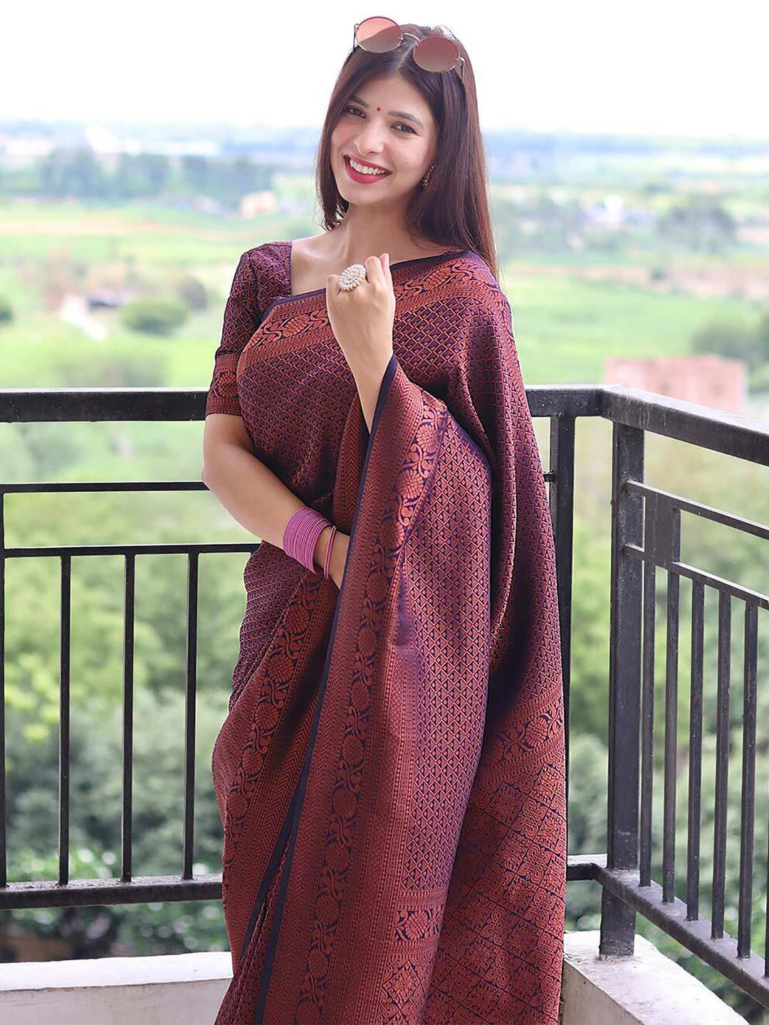 Purple Kuberi Saree