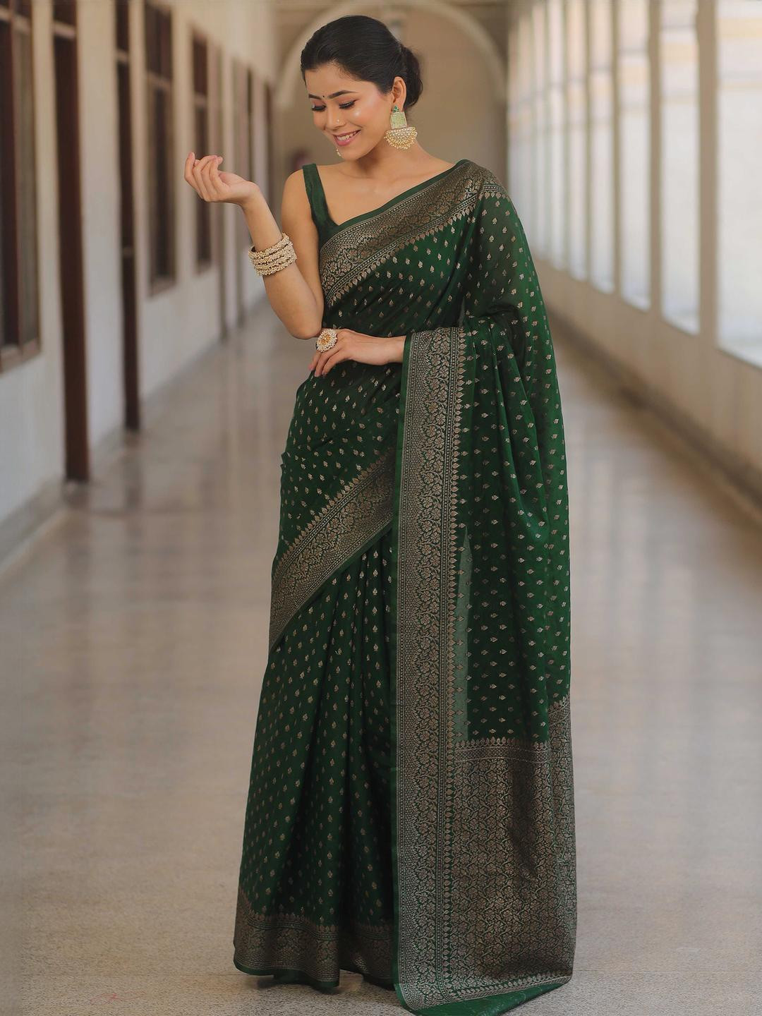 Green Haryali Saree