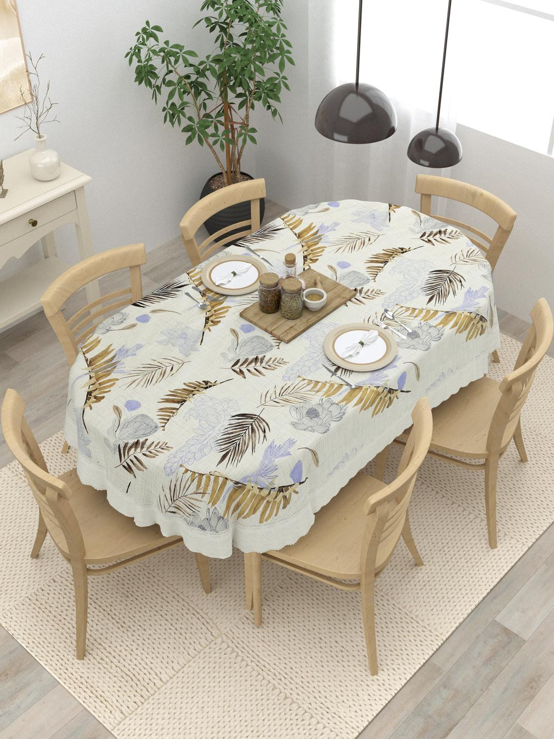 The Home Story 6 Seater Oval Dining Table Cover
