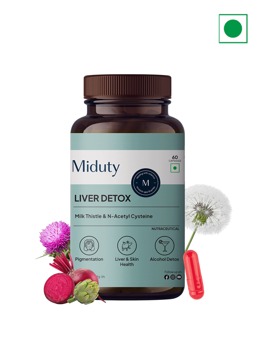 MIDUTY Liver Detox Capsules - 60 Capsules