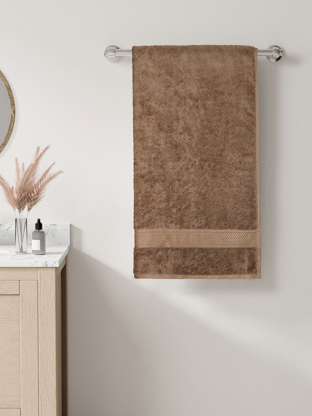 Portico Silken Bamboo Brown Cotton 550 GSM Bath Towel