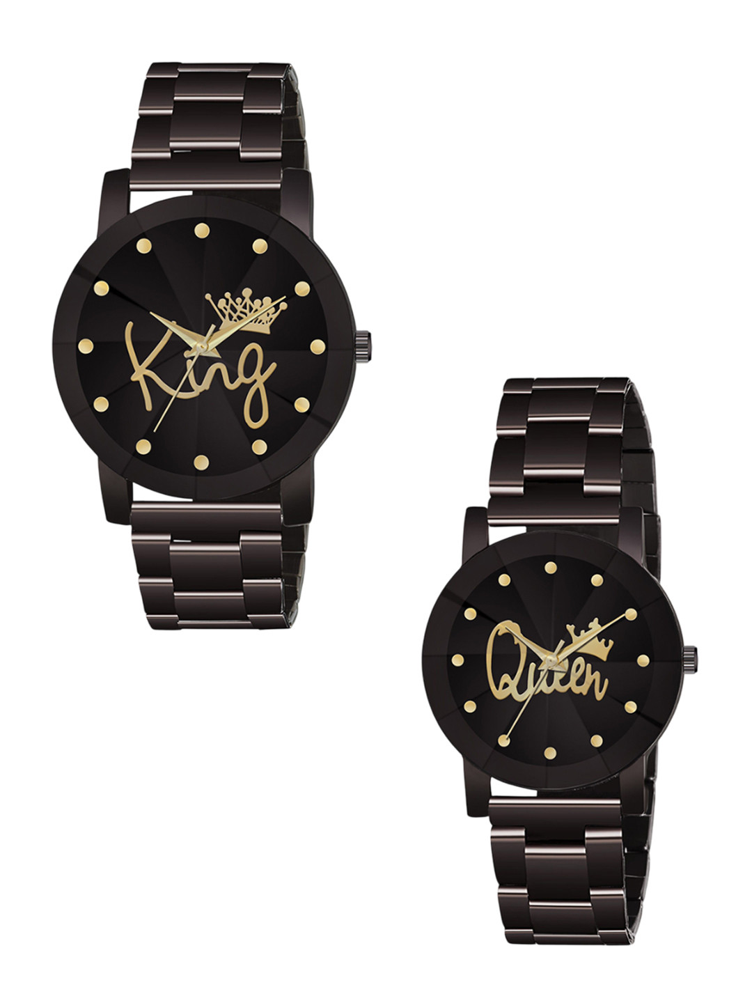 Skylark Unisex Pack of 2 Analogue Watch SEO_cople King&queen
