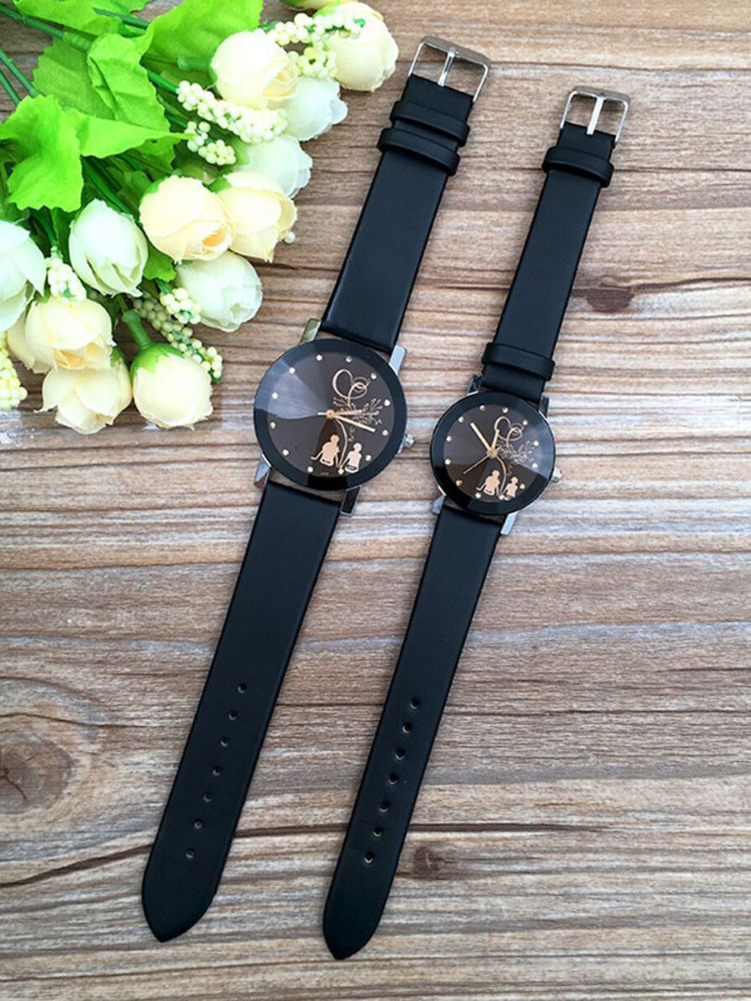 Skylark Unisex Couple Leather Straps Analogue Watch SEO_CPL_lovetreeleather1