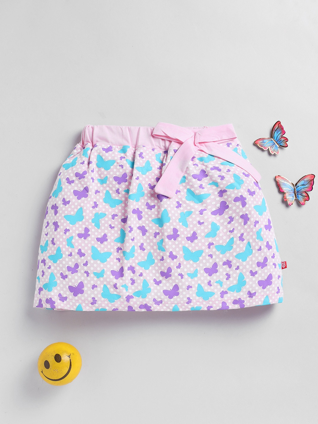 Here&Now X Game Begins Girls Conversational Printed A-Line Mini Skirt