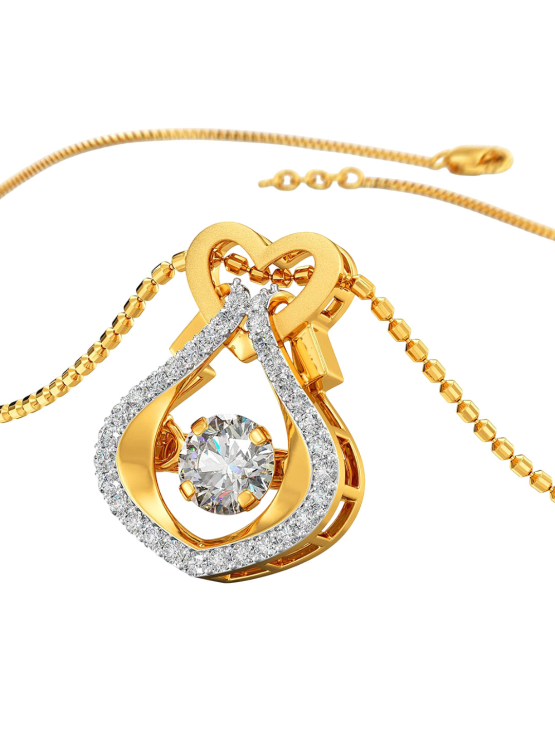 Joyalukkas 22KT Aesthetic Heart Pendant Gold