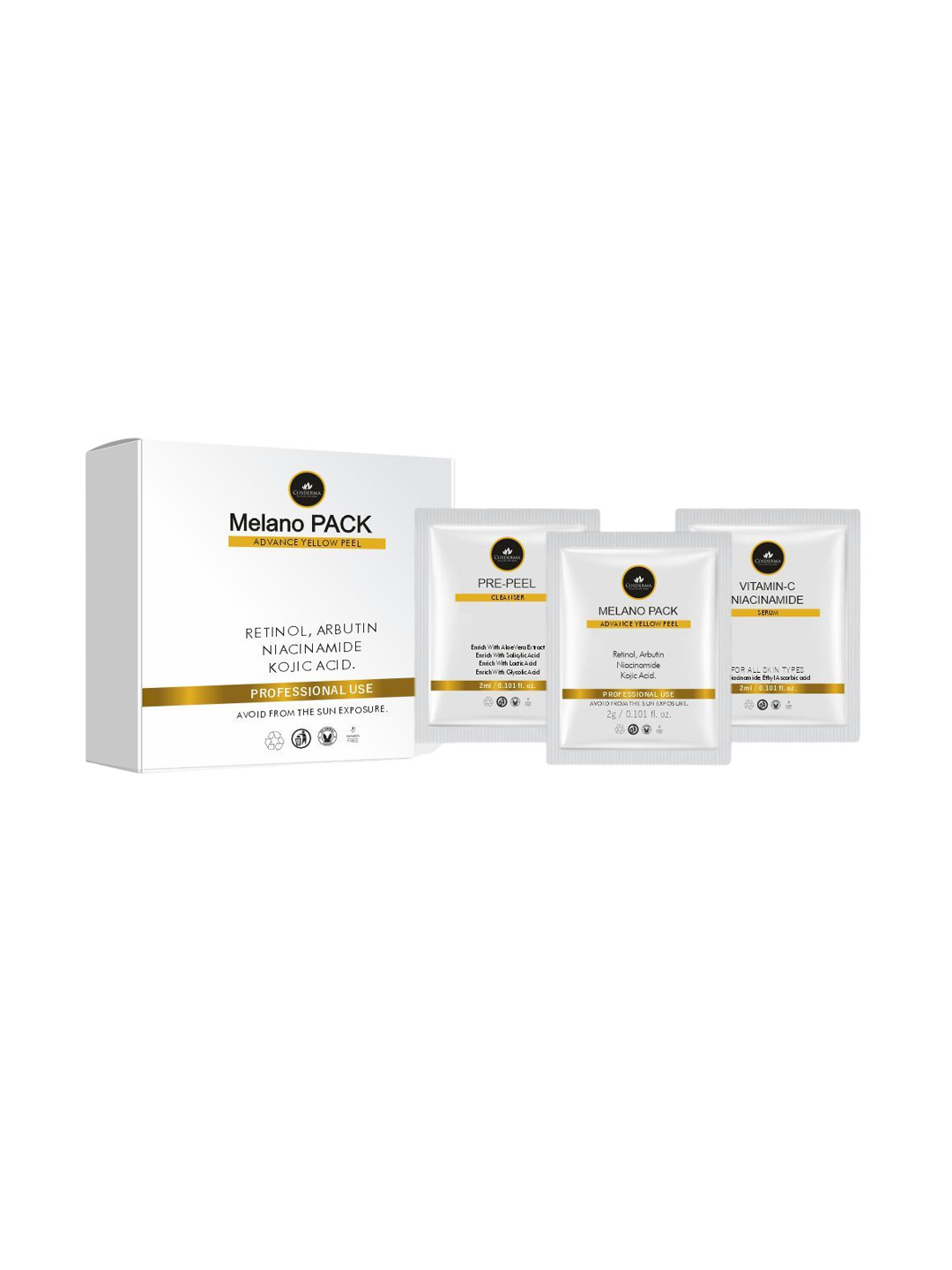 COSDERMA Advance Yellow Peel & Depigmentation Melano Pack - 6g