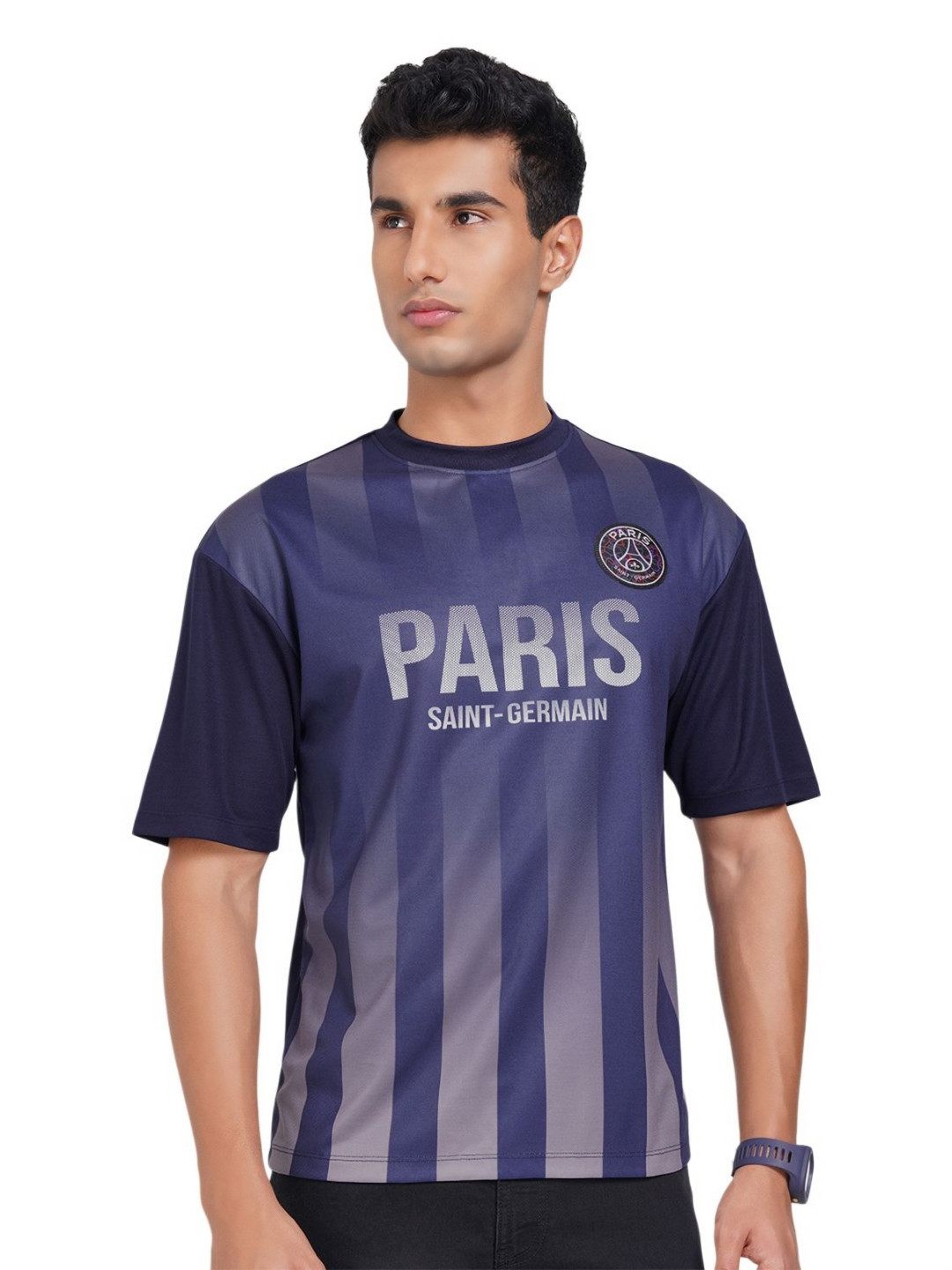 SF JEANS by Pantaloons Sports & Team Jersey Printed Round Neck Relaxed Fit T-shirt