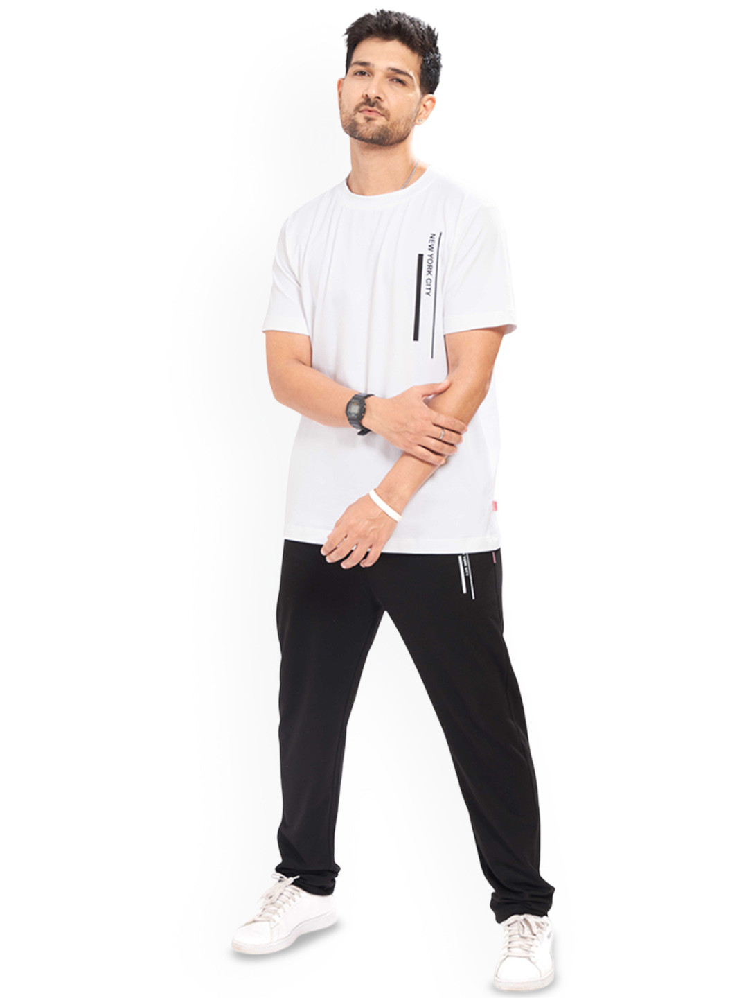 WEET Men Printed T-Shirt & Trouser Co-Ords