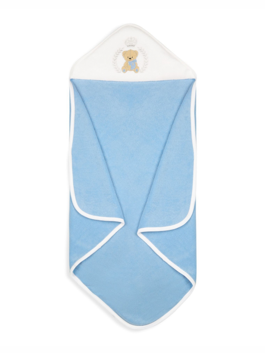 My Milestones Blue Terry Cotton 550 GSM Hooded Towel