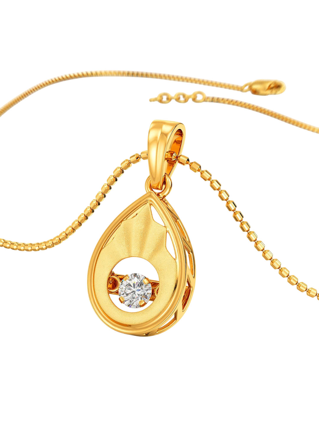 Joyalukkas 22KT Elegant Teardrop Pendant Gold
