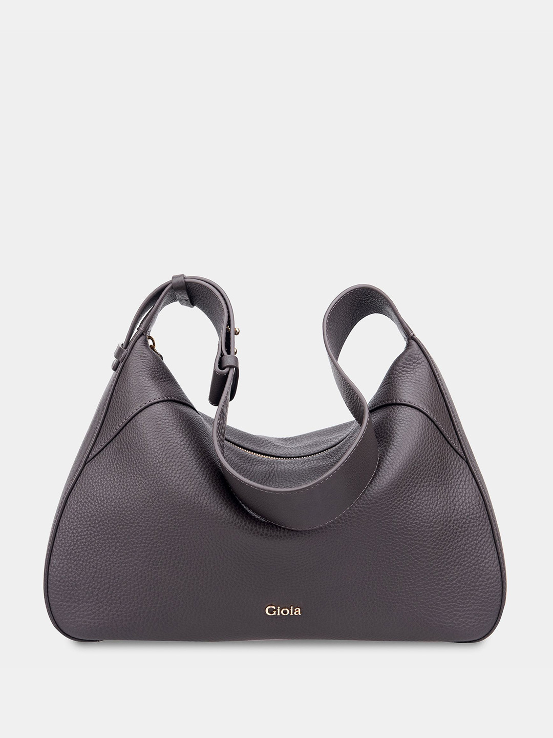 GIOIA Alma-R Hobo Thunder Textured Leather Swagger Handheld Bag