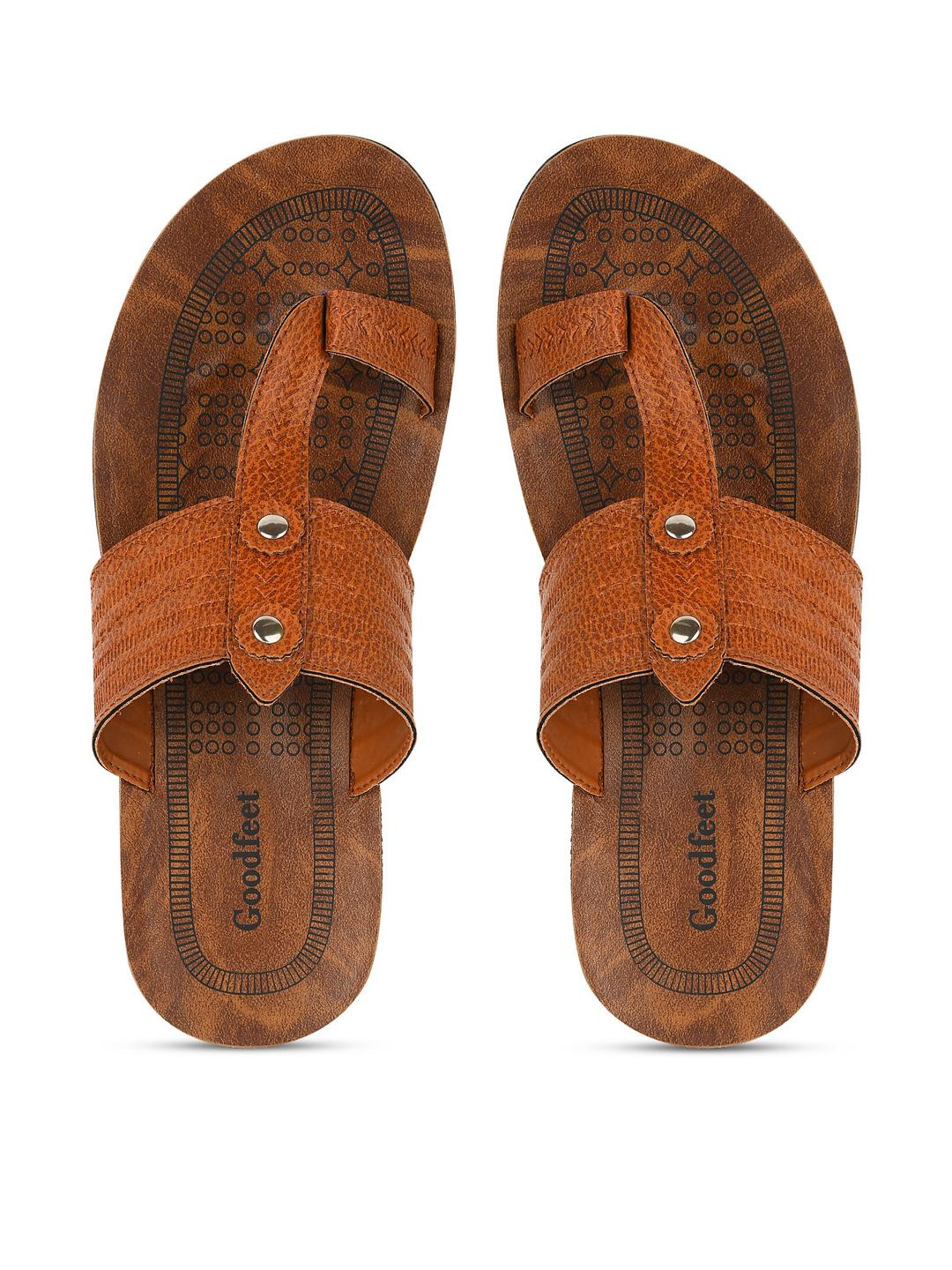 Goodfeet Men Tan Sandals