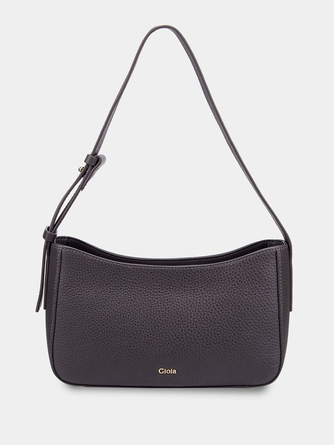 GIOIA Solid Textured Leather Alma-R Shoulder Bag
