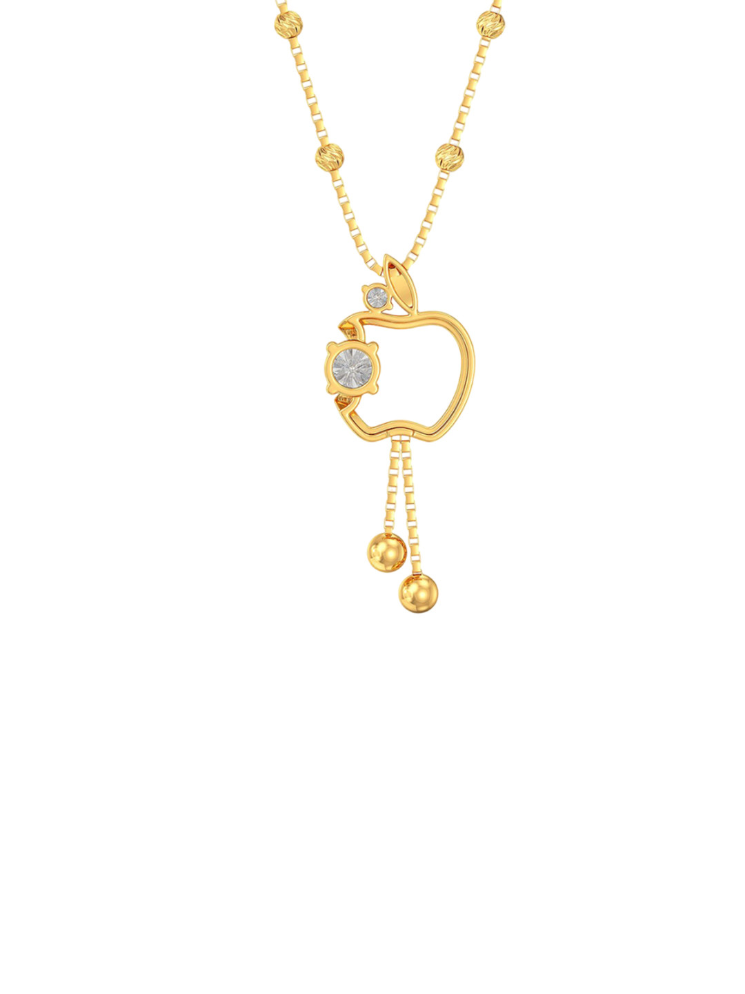 Joyalukkas 22KT Delish Gold Apple Necklace Gold