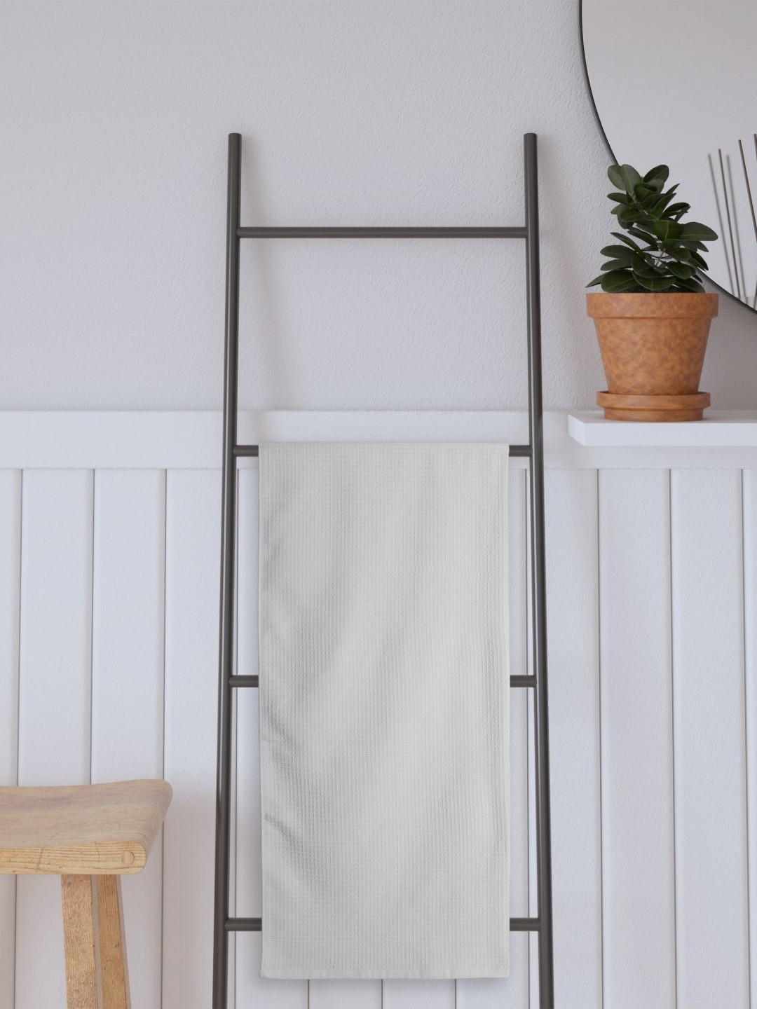 Portico FreshNest White Cotton 380 GSM Bath Towel