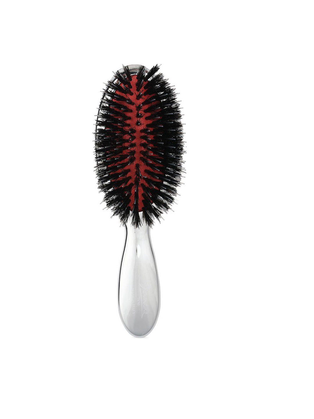 Janeke Round Mixed Bristle Chromium Hair Brush