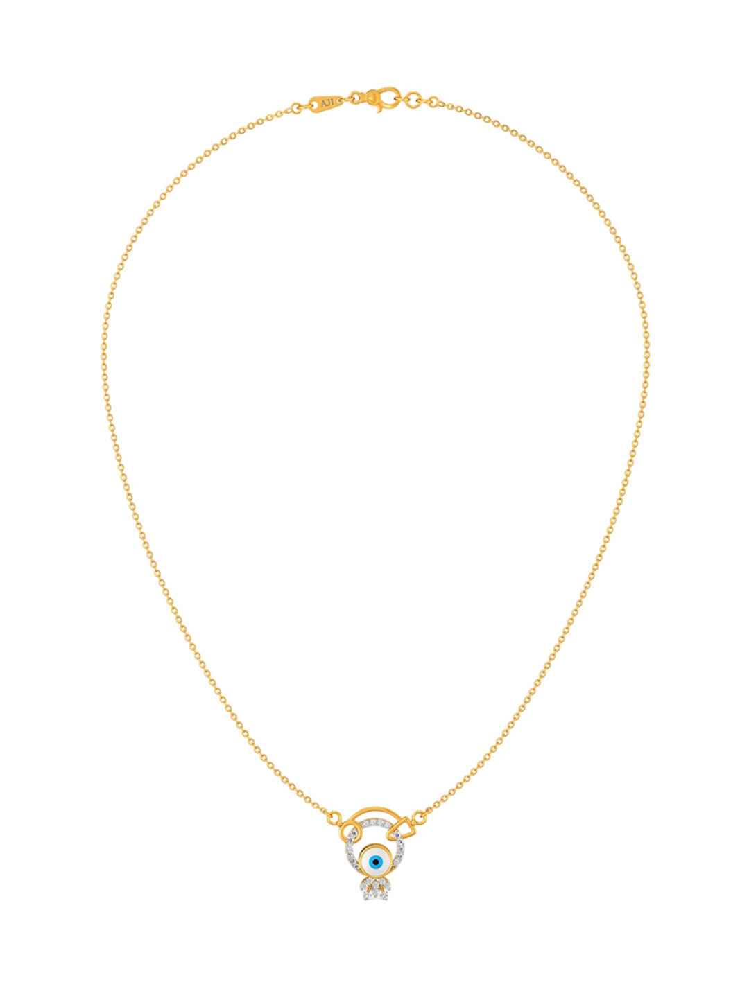 Joyalukkas Women 22KT Shimmering Shield Evil Eye Gold Necklace