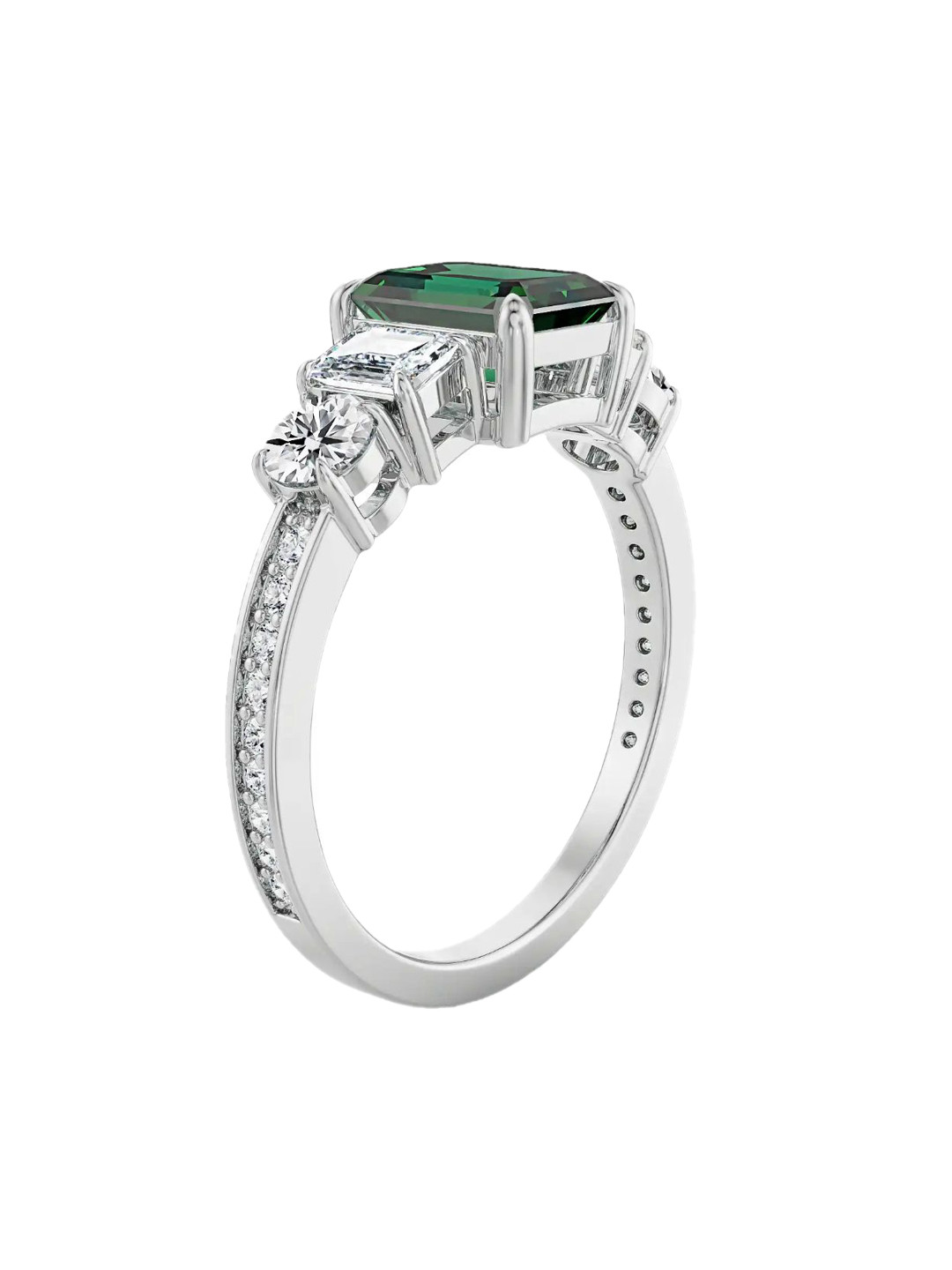 Emori 18KT Five Solitaire Lab Ring Diamond