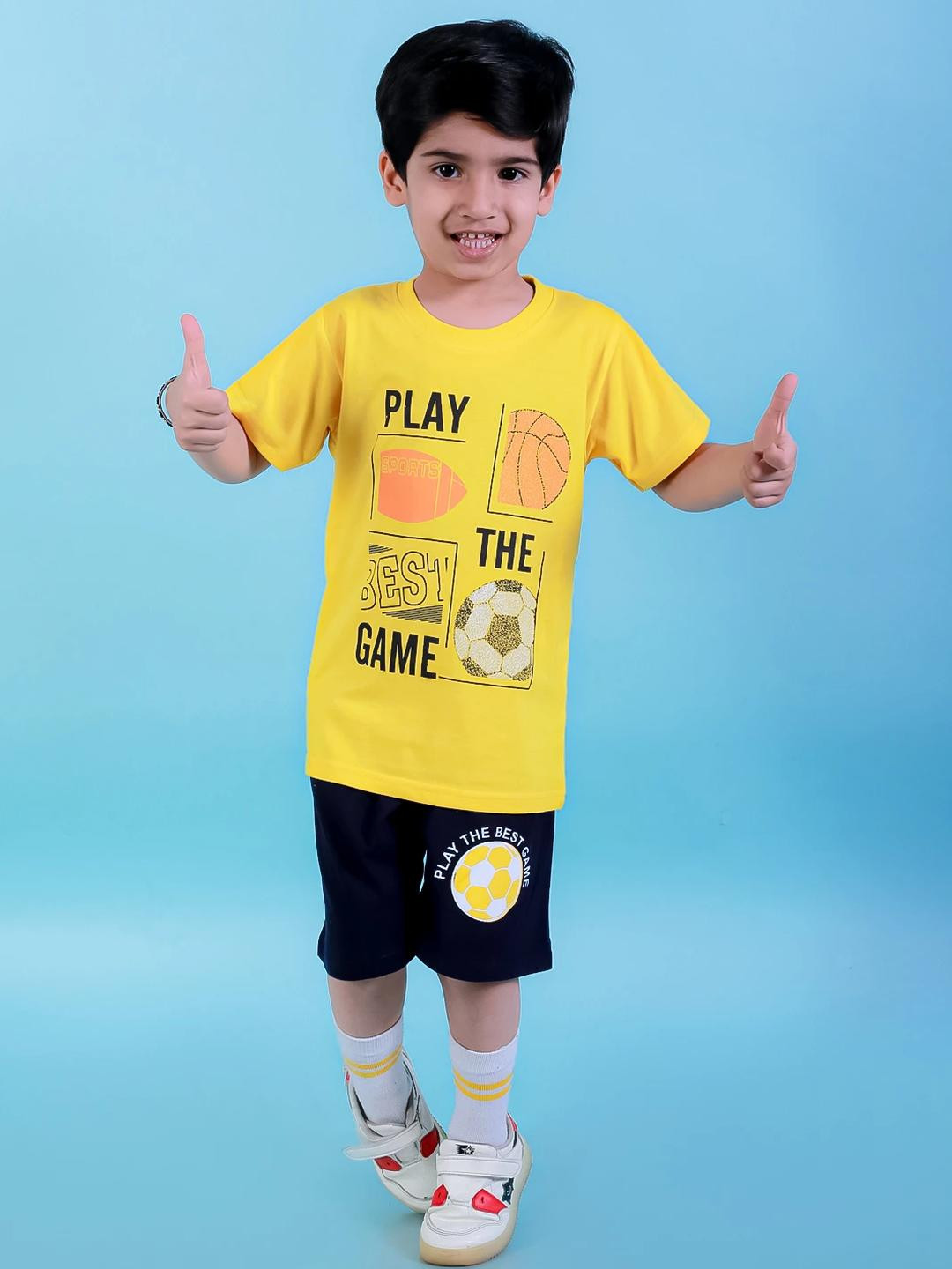 CHANDRIKA Kids-Boys Gold Clothing Set