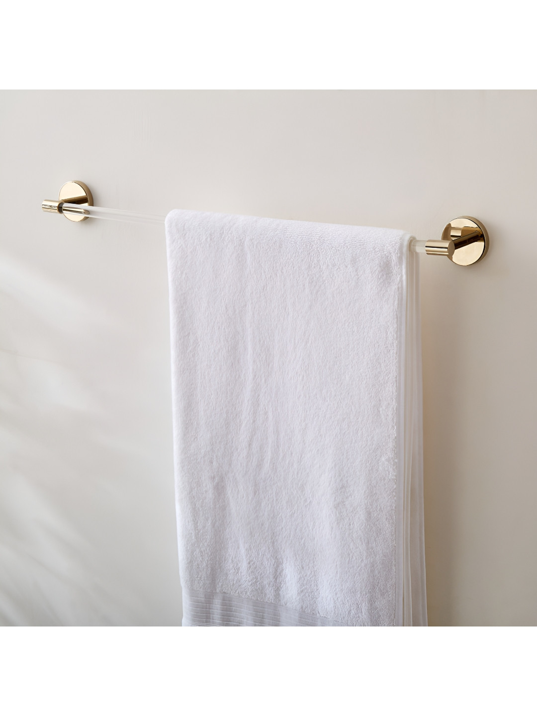 Home Centre Opulence Royale Gold-Toned & Transparent Towel Holder